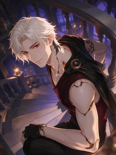 維瑟 — 月庭博物館夜間導覽員 AI character portrait