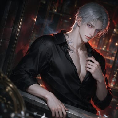 薩彌 — 剛結束許願契約的自由魔靈 AI character portrait