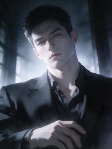 沈烬 — 沈氏集團掌權人/黑道 AI character portrait